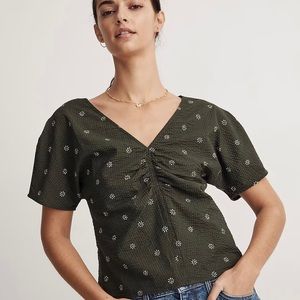 NWT Madewell Voile Puff Sleeve Top Sz 2